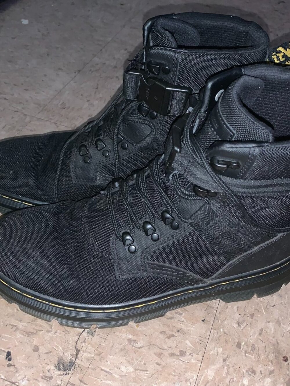 Dr. Martens Combs Tech Black Utility Boots Size 9
